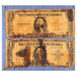 Two 1923 $1 Silver Certificates