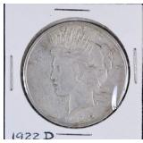 1922 D Peace Silver Dollar
