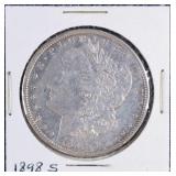 1898 S Morgan Silver Dollar Cleaned & Scratches