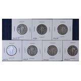 7 Standing Liberty Quarters