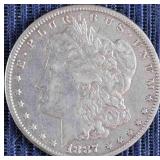 1887 S Morgan Silver Dollar Cleaned