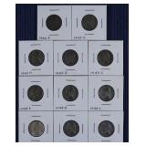 Eleven 35% Silver War Nickels
