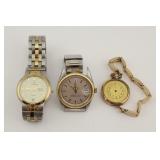 3 Wrist Watches As Is. Masonic