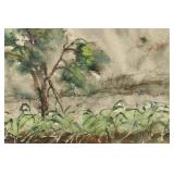 1957 Paulina Everitt Summer Storm Watercolor