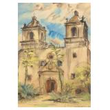 1944 Paulina Everitt San Antonio Watercolor