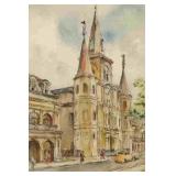 1938 Paulina Everitt New Orleans Watercolor