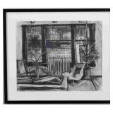 A Charcoal Interior Drawing