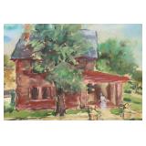 Paulina Everitt Red House Watercolor