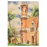 Paulina Everitt Palace of Cortes Watercolor