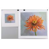 A Pastel of a Flower & a Print of the Pastel