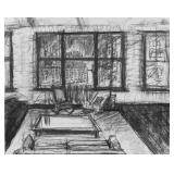 A Charcoal Interior Drawing