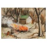 Paulina Everitt Burning Rubbish Watercolor