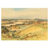 1942 Paulina Everitt Flint Hills (?) Watercolor