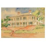 Paulina Everitt 'Natchez, Miss.' Watercolor