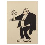 Alfred Frueh Linocut of Leon Errol