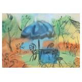 Paulina Everitt Summer Garden Patio Watercolor