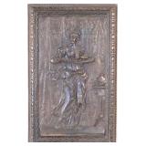 Patinated Iron Relief Plaque