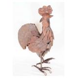 Metal Folk Art Rooster Sculpture