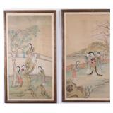Pair of Framed Asian Paintings