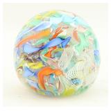 Multicolor Art Glass Paperweight