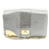 Versace Silver Leather Shoulder Bag