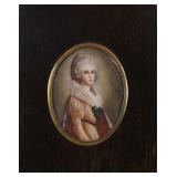 Framed Portrait Miniature of Woman