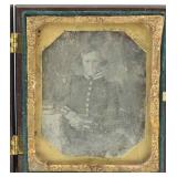 Uniformed Gentleman Daguerreotype in Union Case