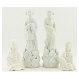 4 Chinese Blanc de Chine Figures