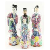 Four Chinese Polychrome Figures