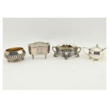 Four Sterling Silver Tableware Pieces
