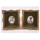 Pair of Delly Signed Portrait Miniatures