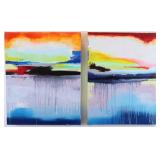 Suze Ford 'There Is Enough Light...' Diptych O/C