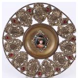 Portrait Miniature Medallion Charger Wall Plaque