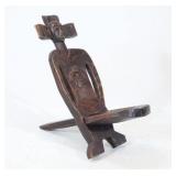 African Carved Wood Figural Stool