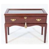 Mahogany Glass-Top Display Table