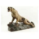 L. Carvin 'Wounded Lioness' Sculpture