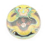 Black Chinese Cloisonne Dragon Box