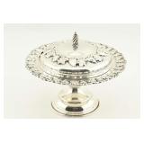 925 Sterling Silver Grape Covered Compote