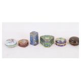 6 Chinese Cloisonne Boxes