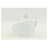 White Art Glass Paperweight