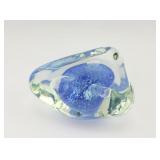 Blue Art Glass Paperweight