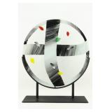 Art Glass Platter and Display Stand