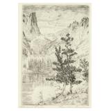 Lyman Byxbe 'Grand Lake' Signed Etching