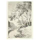 Lyman Byxbe 'Aspen' Signed Etching