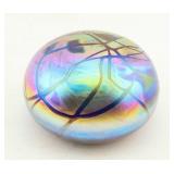 Stamped Iridescent Paperweight