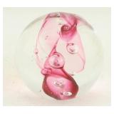 Karg Pink Swirl & Bubbles Paperweight