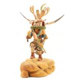 P. Howard Antlered Kachina Wood Figure