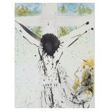 Salvador Dali Crucifixion Pencil Signed