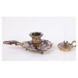 2 Cloisonne Candleholders