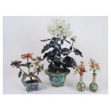 Cloisonne and Hardstone Floral Group